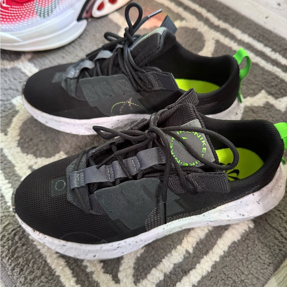 Nike Black and Neon Green Athletic Shoes